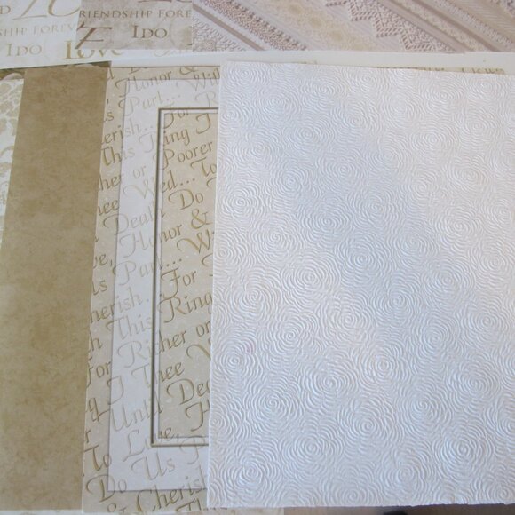 Bundle of 15 Wedding Scrapbook Pages 12"x12" New Condition - Picture 5 of 5